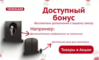 Бонус к вашему заказу - 100КАМ
